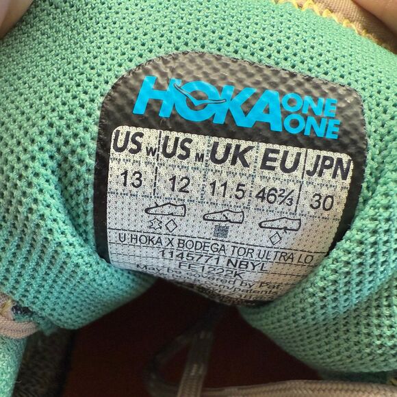 Hoka One One Tor Ultra Low Bodega Men’s Sz 12 - Picture 10 of 10